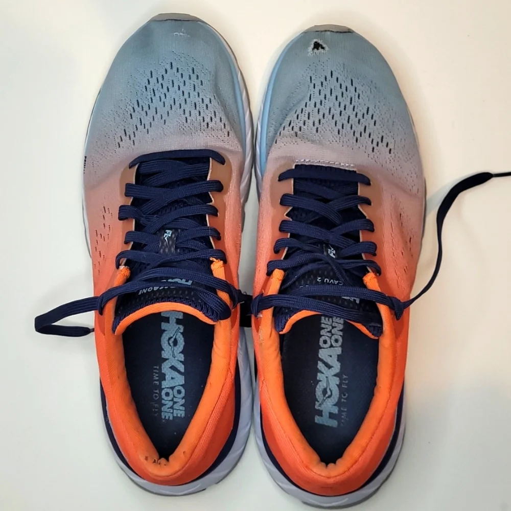 Hoka One One Cavu 2 Men's Size 8 orange blue 1099723 NFRG - Picture 5 of 13